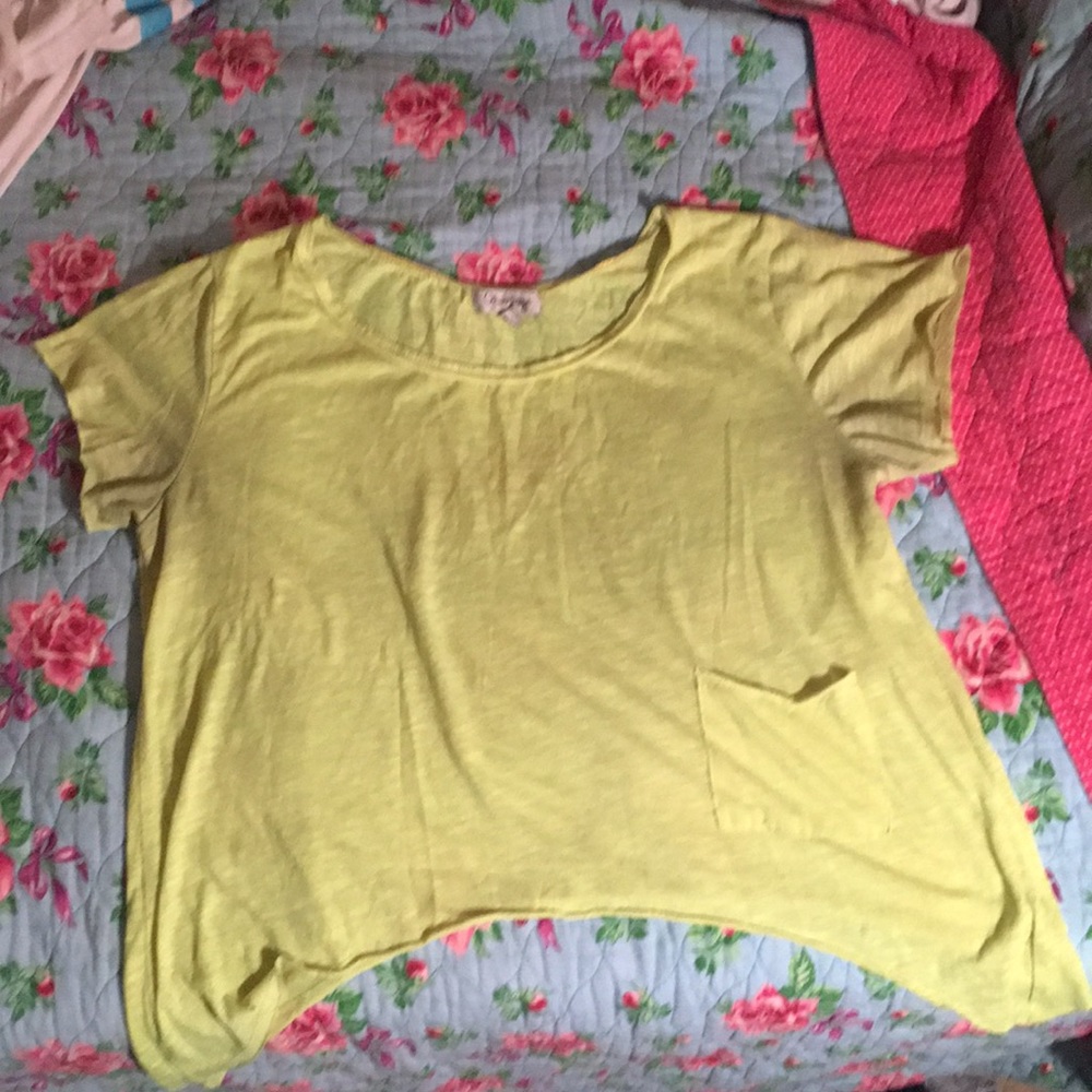 Thin Neon Yellow Crop Top